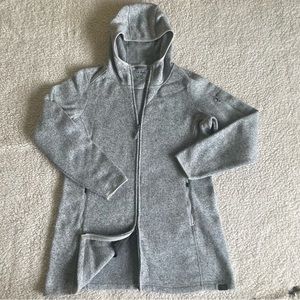 LL Bean Large Tunic Length sweater with hood